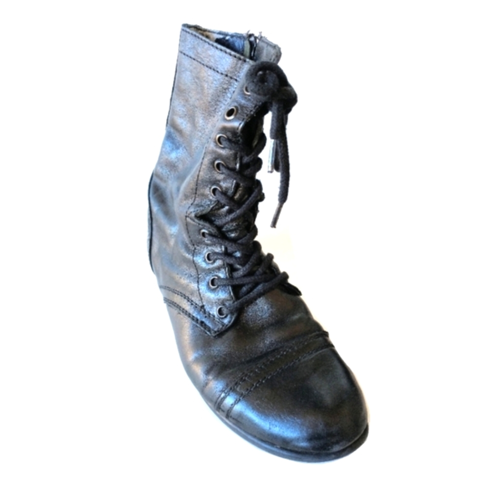 Steve Madden Black Combat Boots